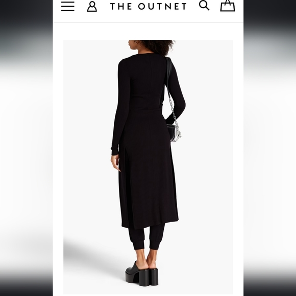 The Range Knit Ribbed Knit Cardigan Long Sweater Duster 3 Button Small - Picture 4 of 4